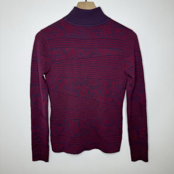 Title Nine Washable Wool Pullover Sweater Size XS 1/4 Zip Up Purple Pink - Picture 4 of 12